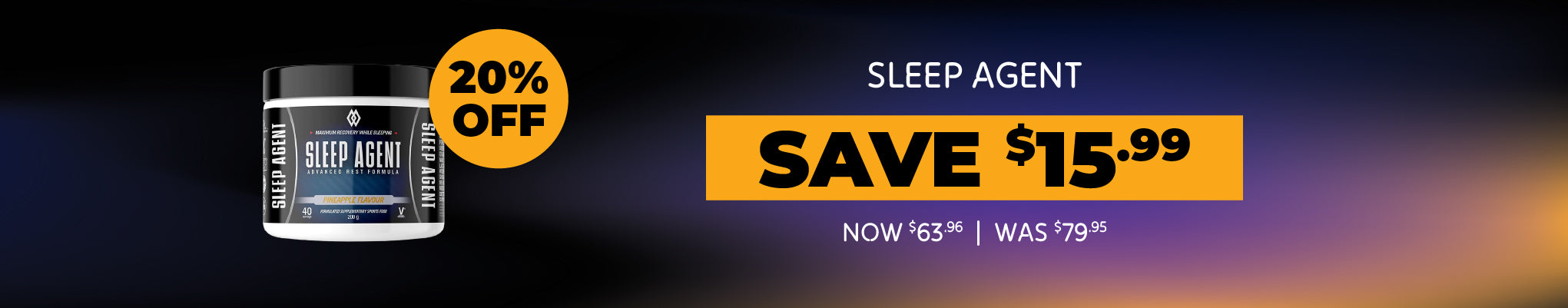 Save 20% off Sleep Agent