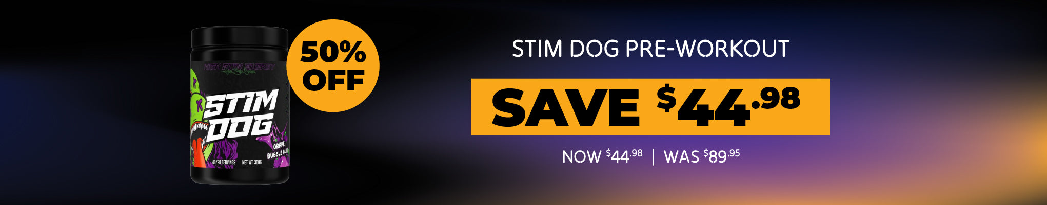 Save 50% off Stim Dog