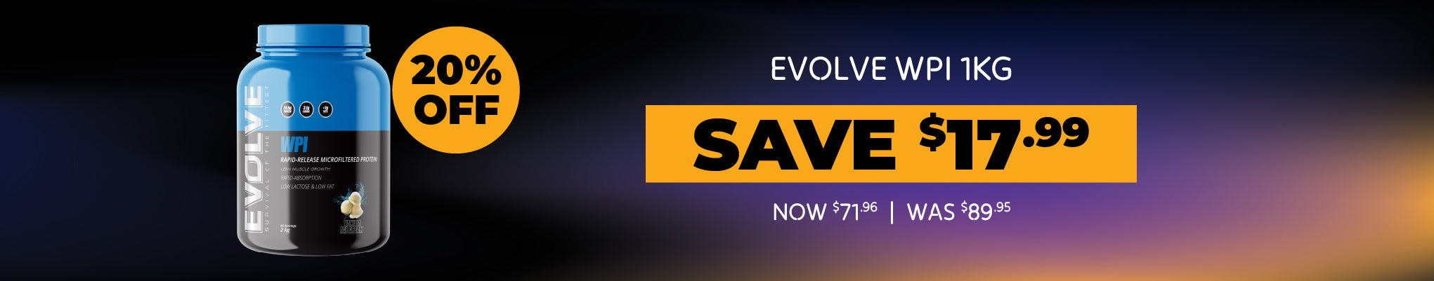 Save 20% off Evolve WPI