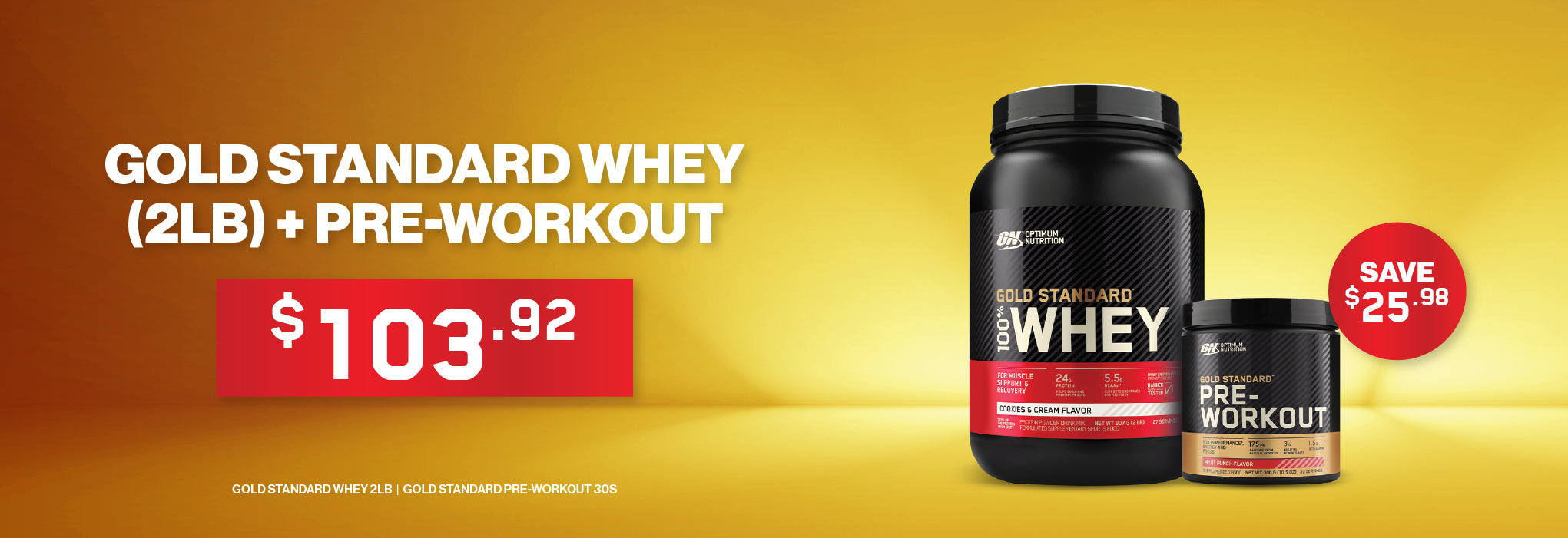 Optimum Nutrition Gold Standard Whey + Pre