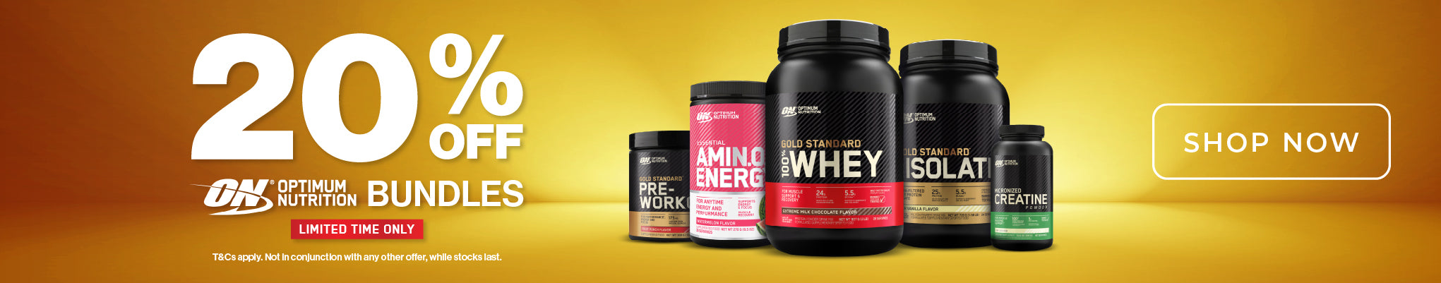 20% off Optimum Nutrition Bundles