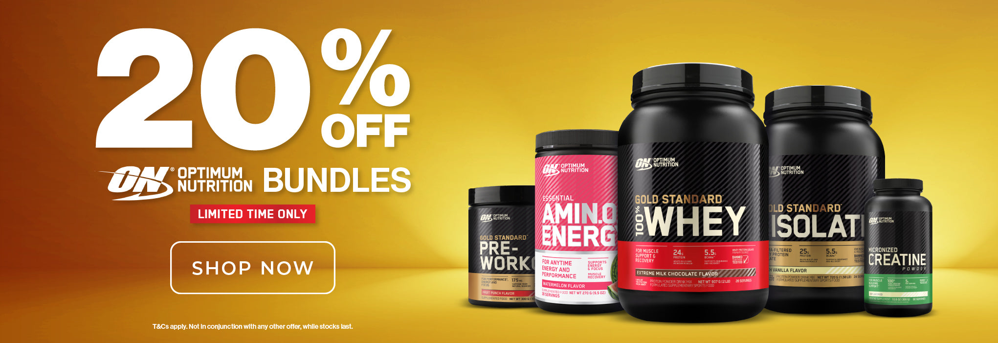 20% off Optimum Nutrition Bundles