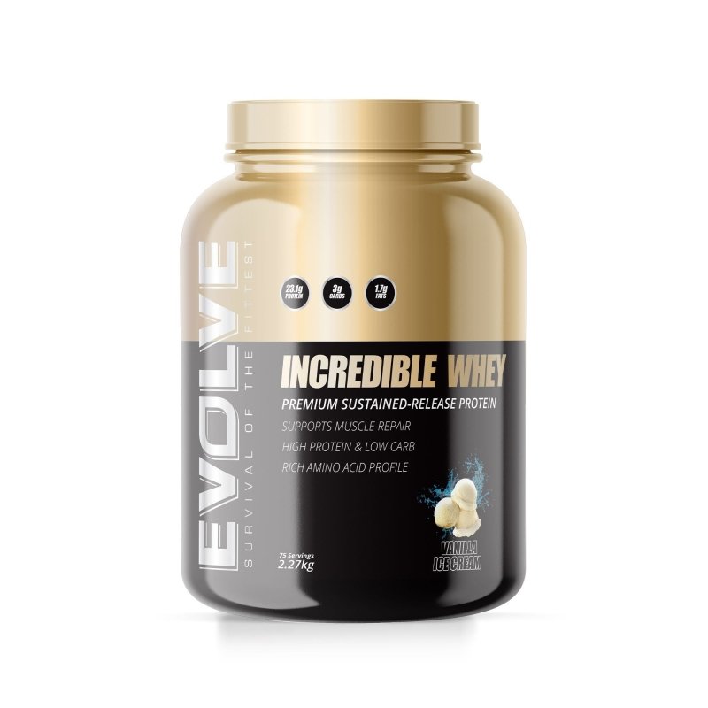 Evolve Incredible Whey 2.27kg - Vanilla Ice Cream