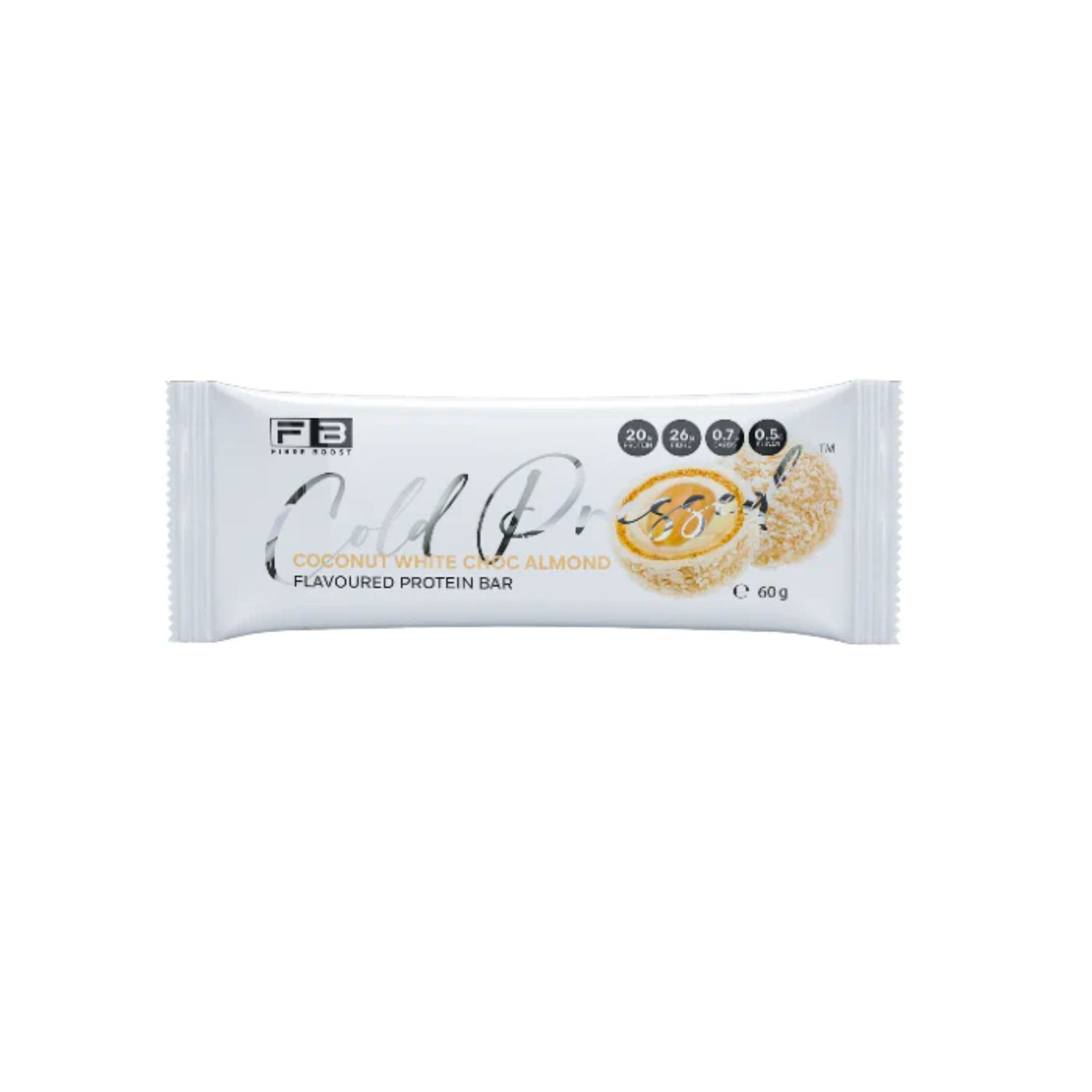 Fibre Boost Single Bar: Coconut White Choc Almond