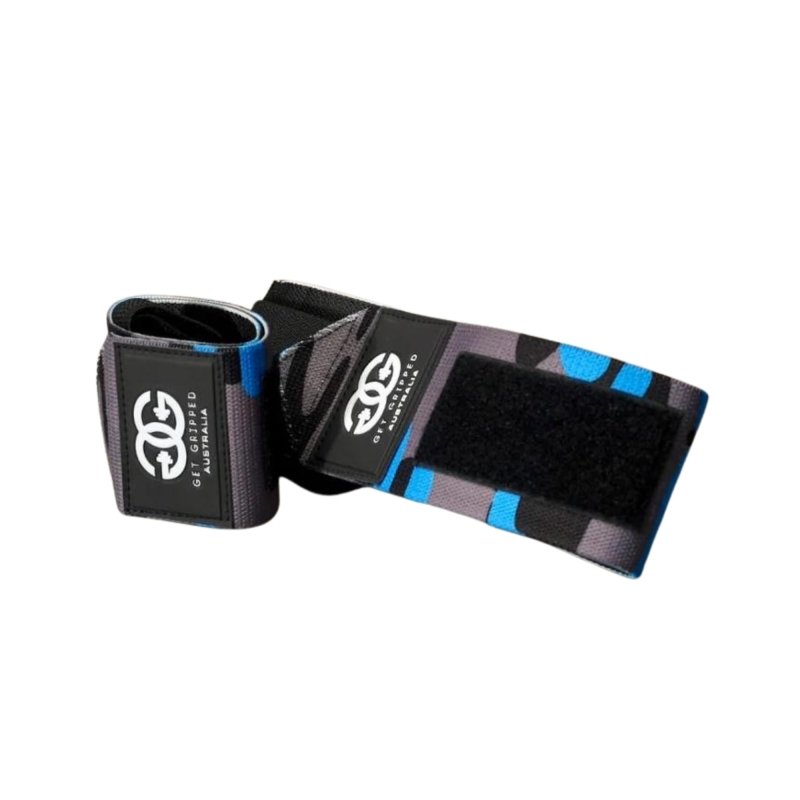 Get Gripped Wrist Wraps Blue Camo