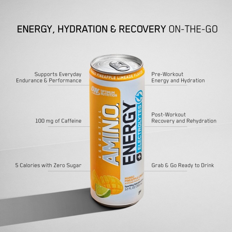 Optimum Nutrition Amino Energy Sparkling RTD Energy Drink