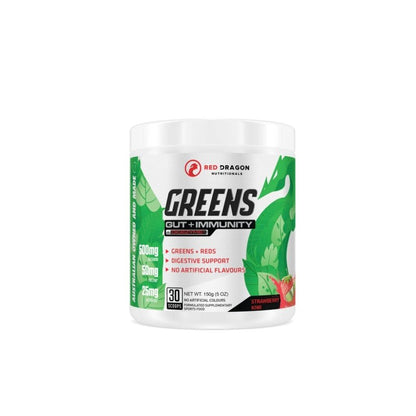 Red Dragon Greens Gut plus Immunity - Strawberry Kiwi