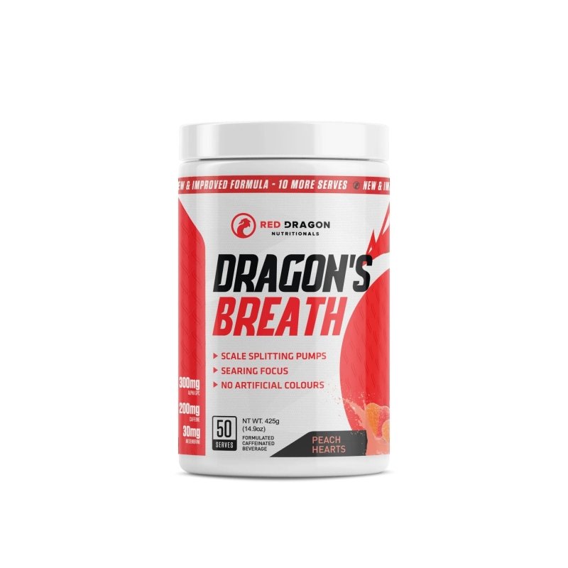 Red Dragons Breath White - Peach Heart