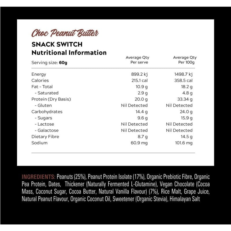 Switch Nutrition Switch Nutritionack Switch Bar