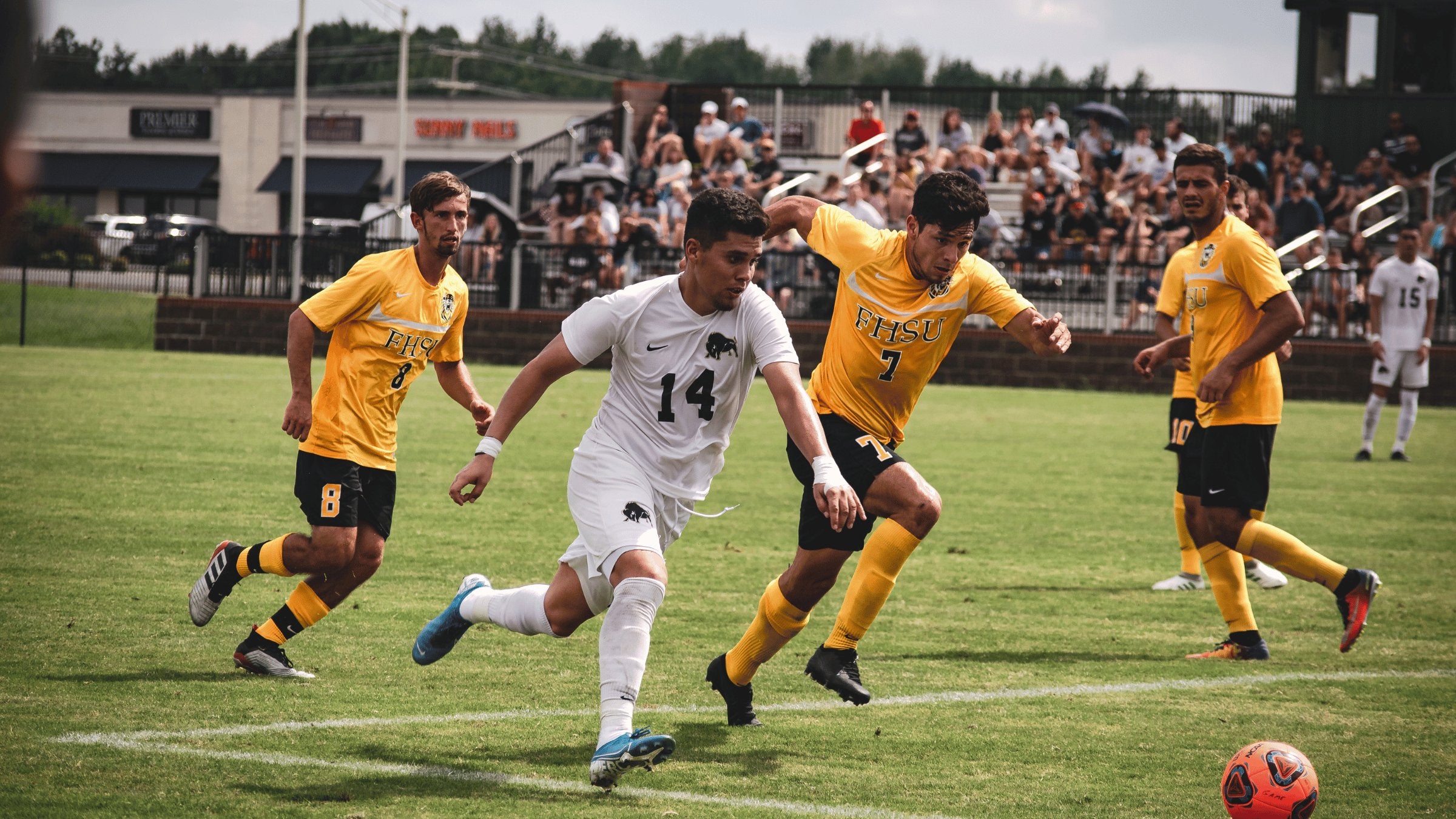 men playing football